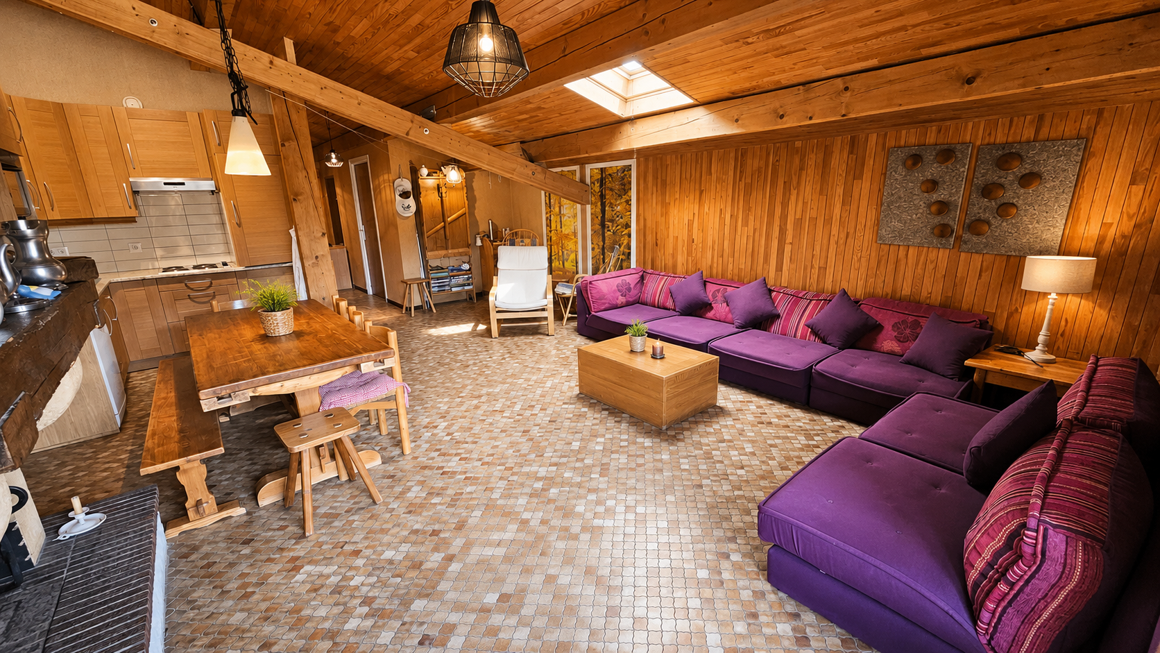 Penthouse à rénover avec garage et cheminée
